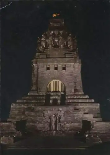 Leipzig - Völkerschlachtdenkmal bei Nacht - 1966