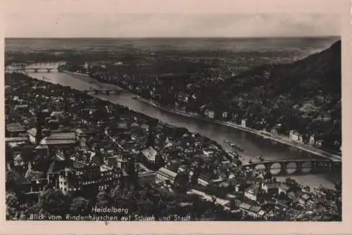 Heidelberg - Blick vom Rindenhäuschen - ca. 1955