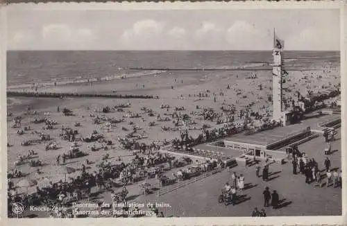 Belgien - Belgien - Knokke - Knocke-ZoutePanorama der Badinrichtingen - ca. 1950