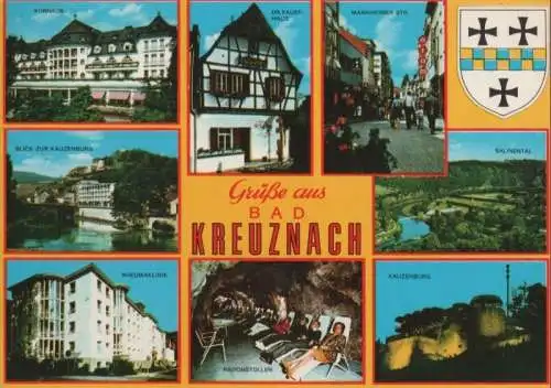 Bad Kreuznach - u.a. Blick zur Kauzenburg - 1980