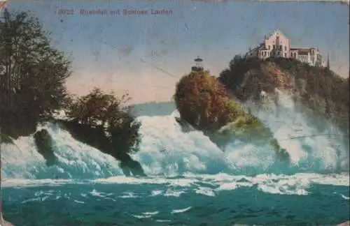 Schweiz - Schweiz - Rheinfall -  mit Schloß Laufen - 1916