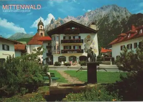 Mittenwald - Im Gries mit Pfarrkirche - 1998