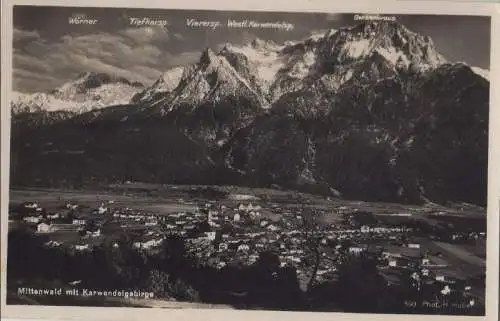 Mittenwald - mit Karwendelgebirge - ca. 1950