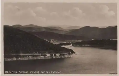 Edersee - Blick von Schloss Waldeck - ca. 1955