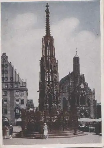 Nürnberg - Schöner Brunnen - ca. 1955