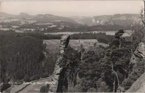 Sächsische Schweiz - Blick v. Brand zur Bastei