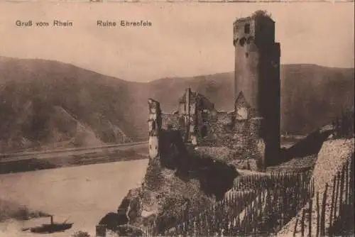 Rüdesheim, Ruine Ehrenfels - ca. 1935