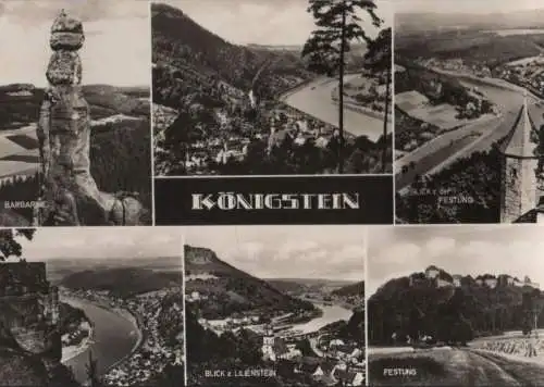 Königstein - u.a. Blick von der Festung - 1974