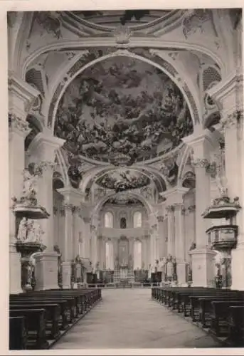 Neresheim - Inneres der Abteikirche - ca. 1960