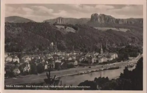 Bad Schandau - mit Falkenstein und Schrammsteinen - 1957