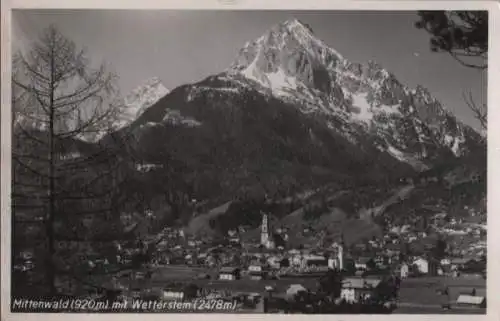 Mittenwald - mit Wetterstein - ca. 1960