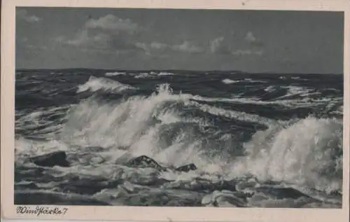 Windstärke 7 am Meer - ca. 1955