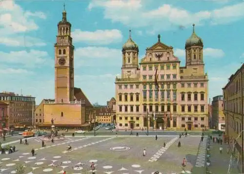 Augsburg - Rathaus mit Perlachturm - 1977