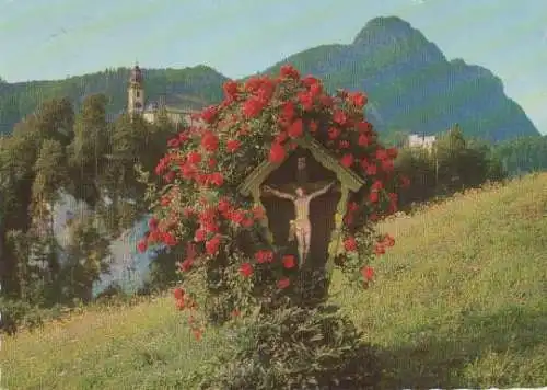 Bad Reichenhall - Feldkreuz mit Müllnerhorn, Bergkircherl St. Pankraz und Ruine Karlstein - 1974