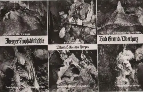 Bad Grund - Iberger Tropfsteinhöhle, u.a. Riesenstalagmit - ca. 1955