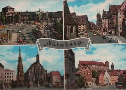 Nürnberg - 4 Teilbilder - ca. 1970