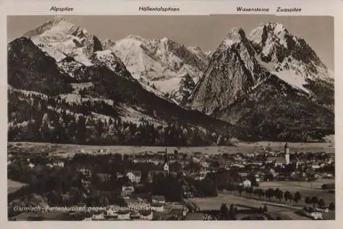 Garmisch-Partenkirchen - gegen Zugspitzmassiv - 1937