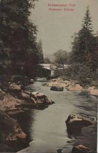 Schwarza - Schwarzatal, Steinerne Brücke - 1907