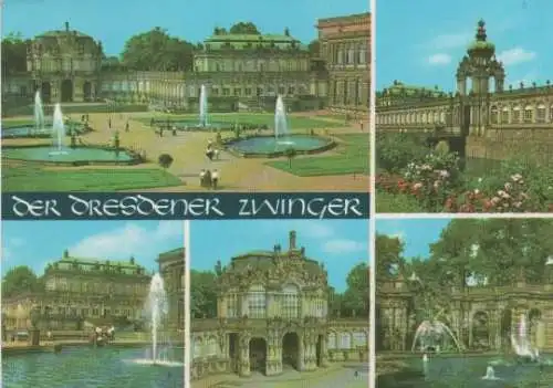 Dresden - Zwingerhof, Kronentor, Mathematisch-Physikalischer Salon, Wallpavillon, Nymphenbad - 1976