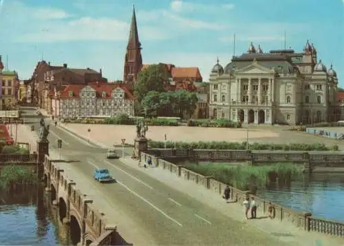 Schwerin - Dom und Theater - 1983