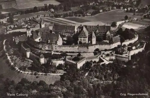 Coburg - Veste, Fliegeraufnahme - ca. 1960