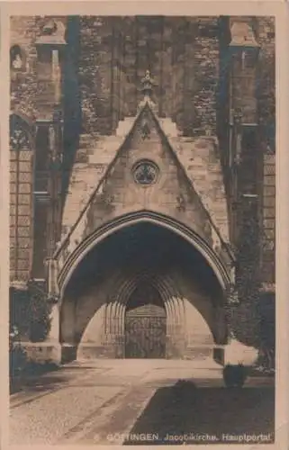 Göttingen - Jacobikirche, Hauptportal - ca. 1935