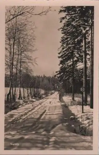 Verschneiter Waldweg - 1957