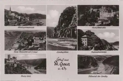 St. Goar - u.a. Burg Katz - ca. 1955