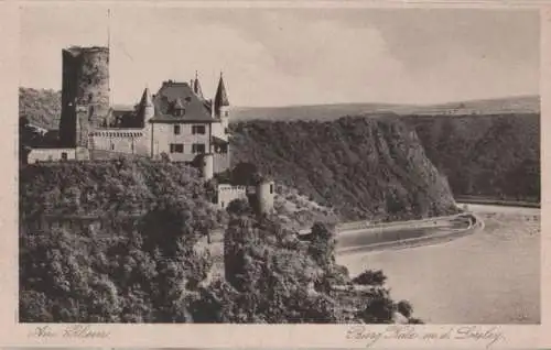 Burg Katz, St. Goarshausen - mit Loreley - ca. 1955