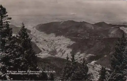 Belchen - Blick auf Münstertal und Oberrhein - 1960