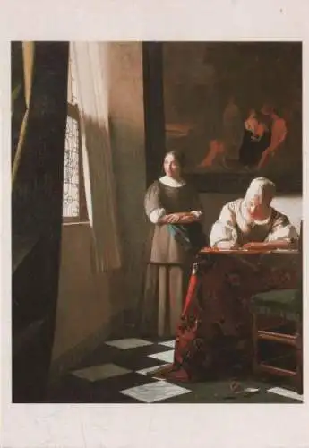 Jan Vermeer Briefschreiberin und Dienstmagd