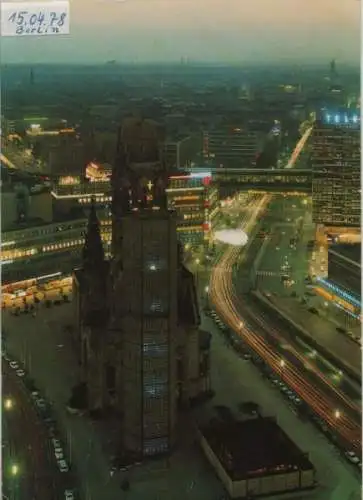 Berlin-Charlottenburg, Europa-Center - Blick vom I-Punkt - 1978