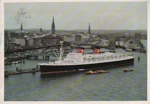 Hamburg - Hanseatic an Überseebrücke - ca. 1965