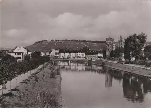 Heilbronn - Neckarpartie mit Götzenturm - 1959