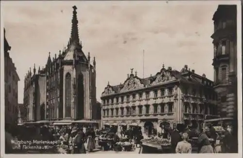 Würzburg - Marienkapelle und Falkenhaus - ca. 1940