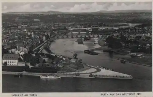 Koblenz - Blick auf das Deutsche Eck - ca. 1960