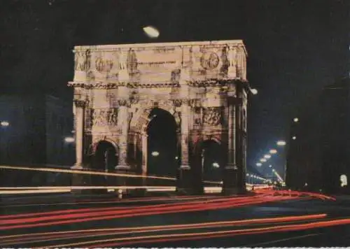 München - Siegestor nachts - ca. 1975