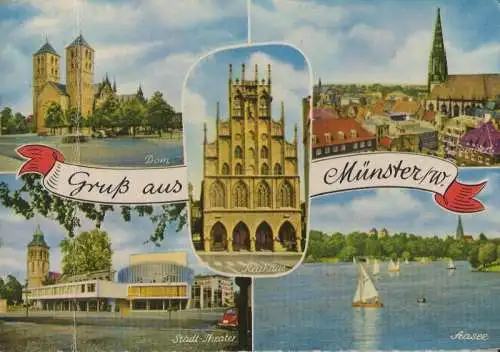 Münster - u.a. Aasee - ca. 1960