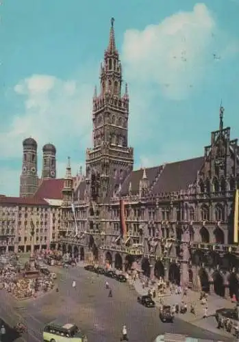 München - Rathaus und Frauenkirche - 1963