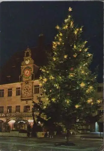 Heilbronn - Rathaus, Weihnachtsstimmung - 1985