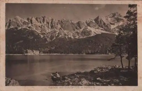 Eibsee - Zugspitze und Hotels - 1927