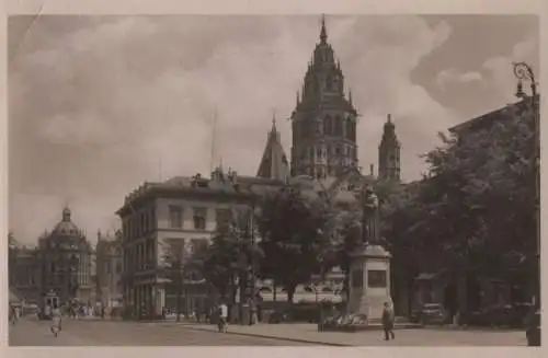 Mainz - Gutenberg-Denkmal - ca. 1950