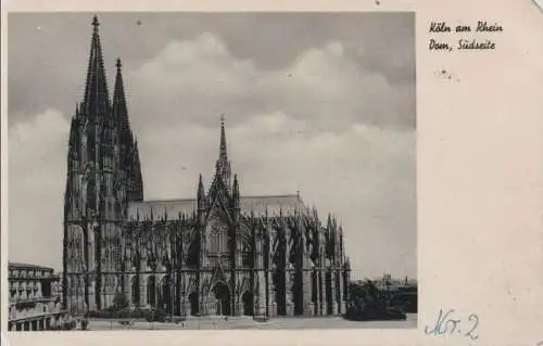 Köln - Dom, Südseite - ca. 1955