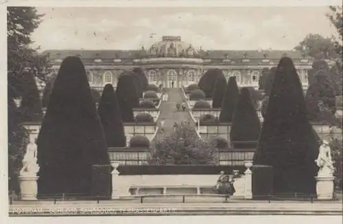 Potsdam, Sanssouci - Schloss, Terrassenpartie