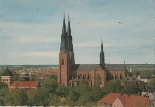 Schweden - Schweden - Uppsala - Domkyrkan fran Slotter - ca. 1970