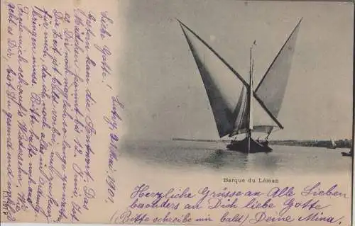 Schweiz - Schweiz - Genfer See - Barque du Leman - 1901