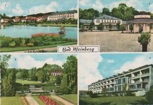 Bad Meinberg - Stausee, Brunnenplatz mit Quellentempel u. Wandelhalle, Berggarten, Roland-Sanatorium - ca. 1970