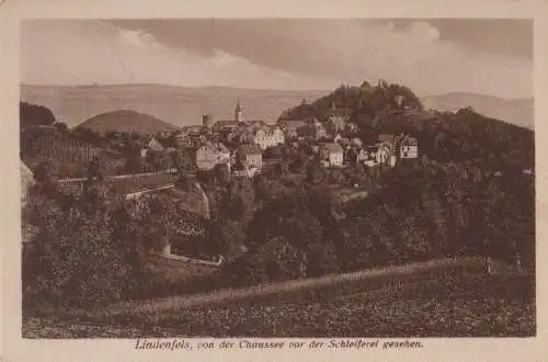 Lindenfels - von der Chaussee vor der Schleiferei - ca. 1950