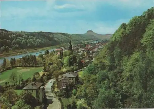 Bad Schandau - Blick vom Personenaufzug - 1974