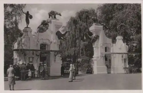 Hamburg-Stellingen - Hagenbecks Tierpark, Haupteingang - ca. 1955